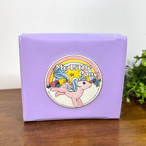 Vintage My Little Pony Light Purple Lavender Vanity Case Cotton 1983 Hasbro